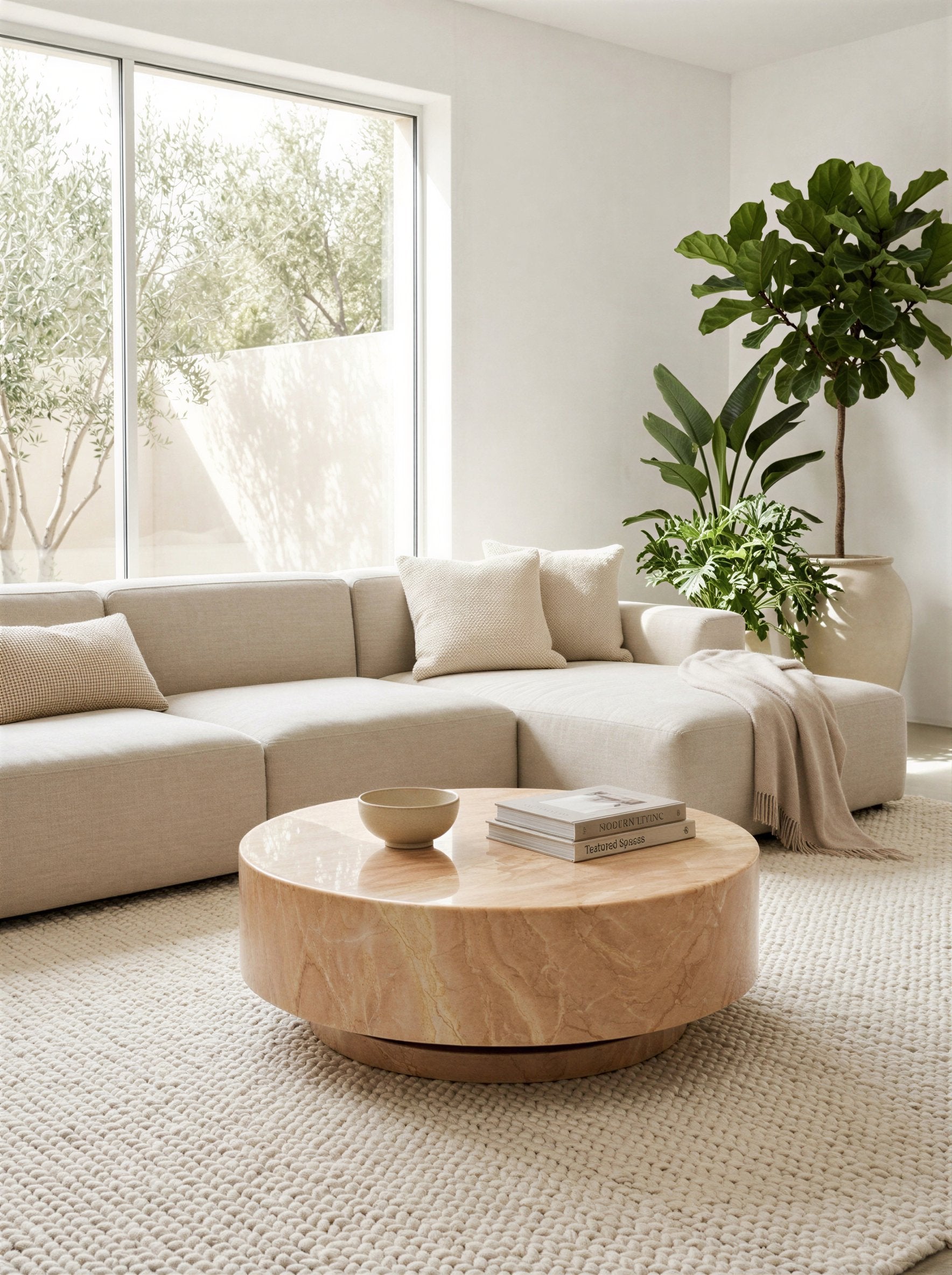 Round Marble Coffee Table - Image 4